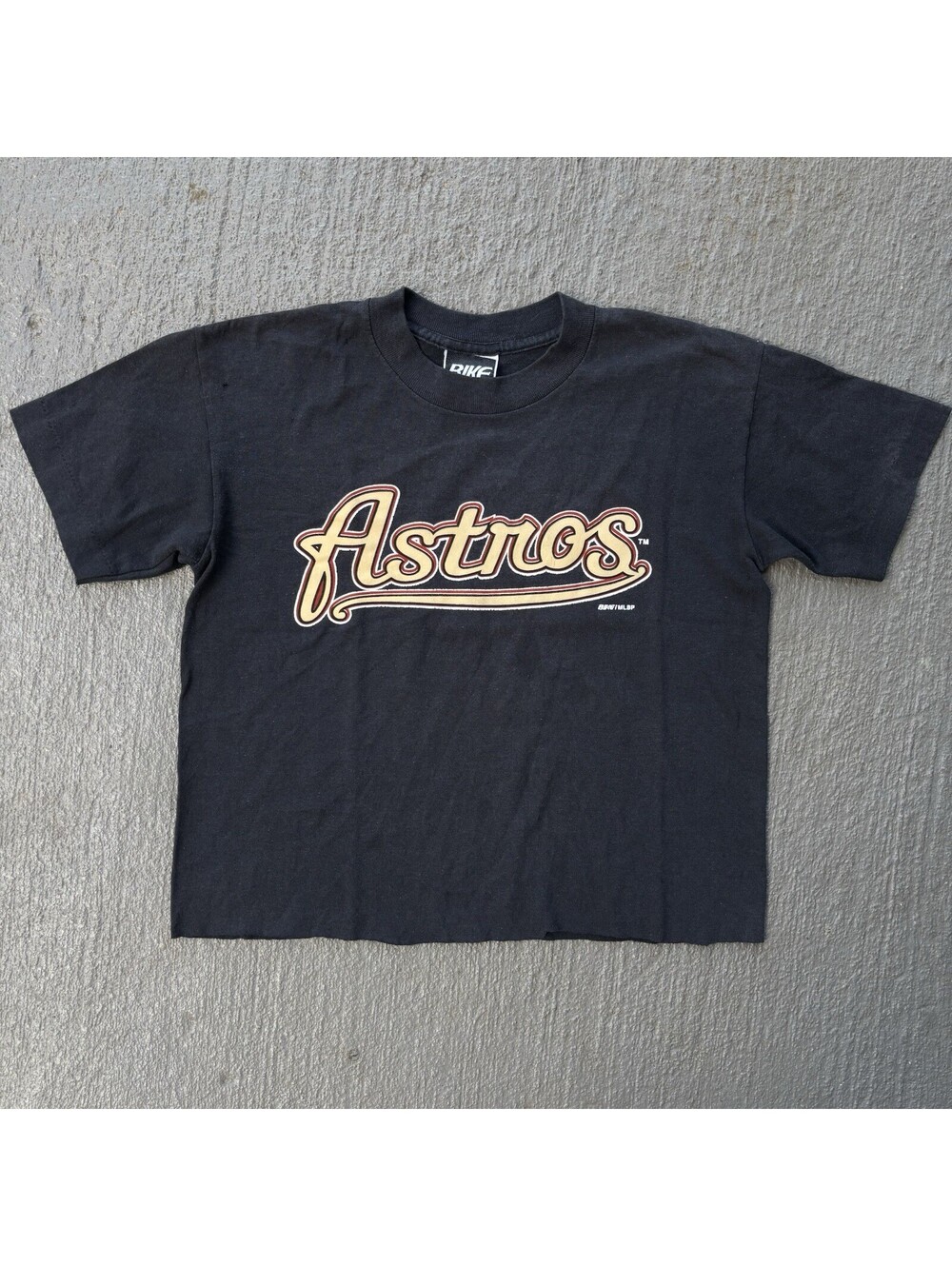 Vintage 90s Houston Astros Cut Cropped YOUTH Large 14-16 Baby Tee